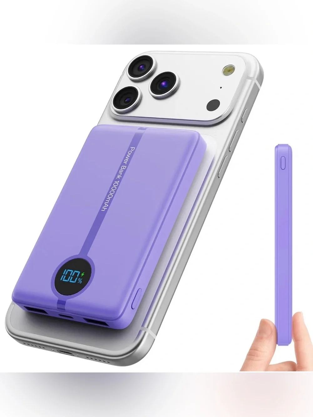 MagSafe Power Bank 10000mAh,Ultra-Slim Magnetic Portable Charger